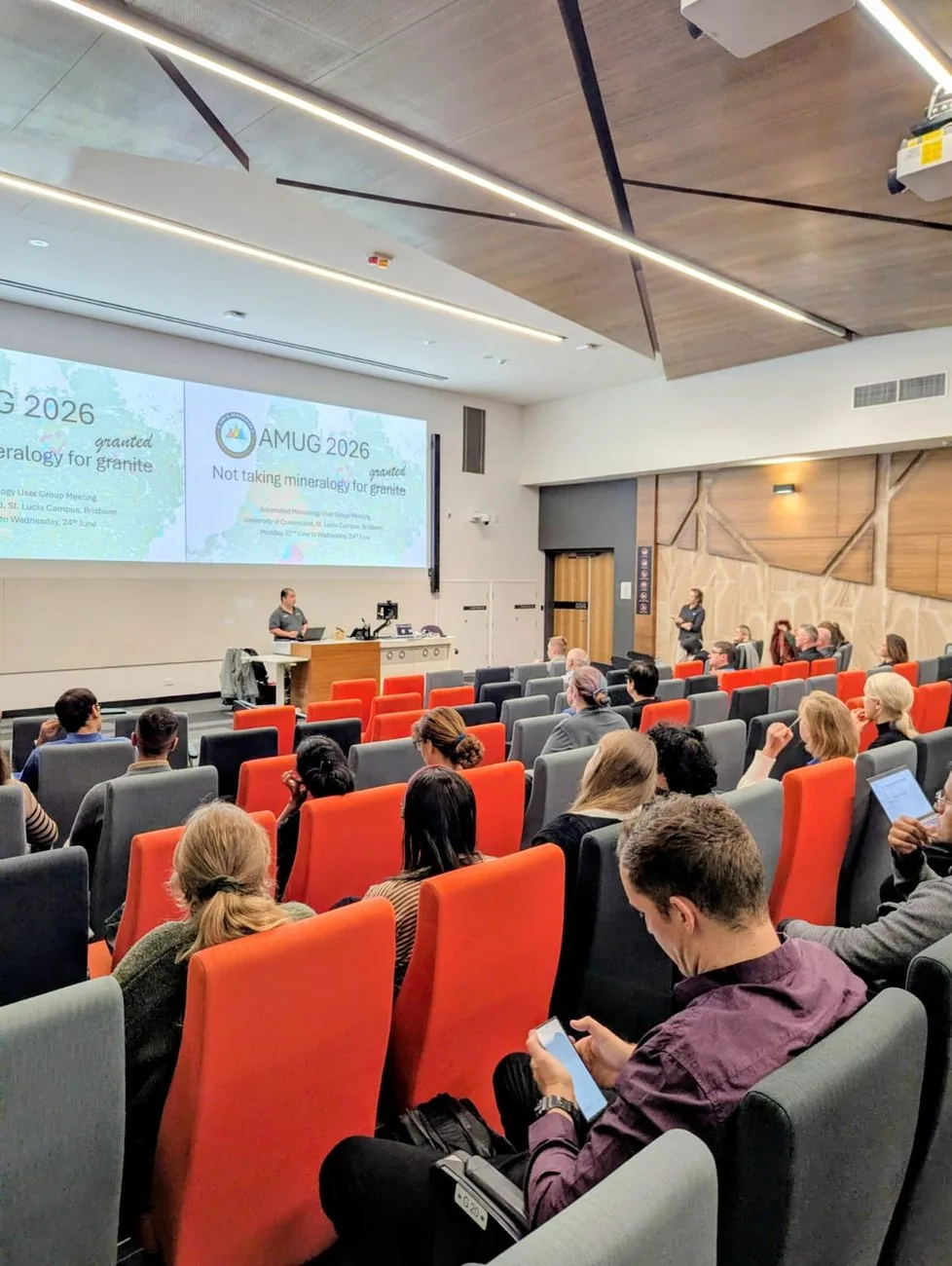AMUG 2026 in the lecture theatre at the University of Queensland